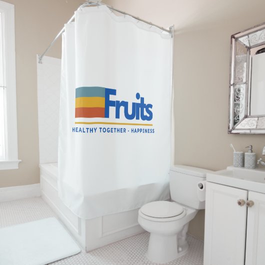 fruittypografie douchegordijn (In situ)