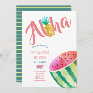 Fruity Baby showers tropicaux Invitations Melon AL
