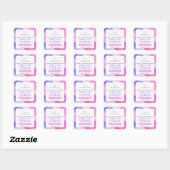 Fruity Bright abstract riet diffuser productlabel Vierkante Sticker (Vel)