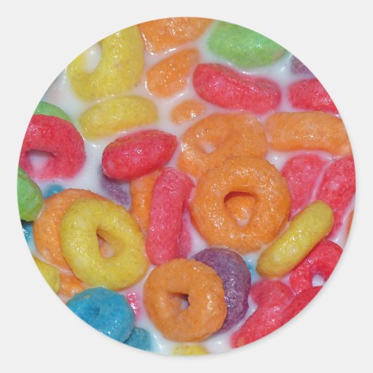 Fruity Cereal Ronde Sticker (Voorkant)