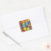Fruity Cereal Vierkante Sticker (Envelop)