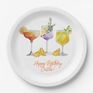 Fruity Cocktail Drankjes Verjaardag Papieren Bordje