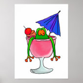 Fruity Cocktail Frog Poster (Voorkant)