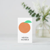 FRUITY FUN: citroenen geïllustreerd Visitekaartje (Staand voorkant)