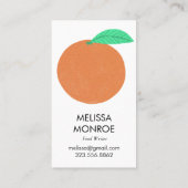 FRUITY FUN: citroenen geïllustreerd Visitekaartje (Achterkant)