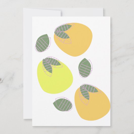 Fruity Little Mango Invitation tropicale (Dos)