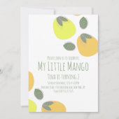 Fruity Little Mango Tropical Invitation Kaart (Voorkant)