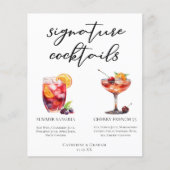 Fruity Mariage Signature Cocktails Menu (Devant)