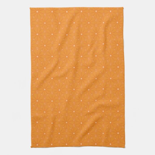 Fruity Oranje Slice Summer Pattern Theedoek (Verticaal)