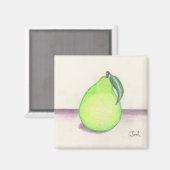 FRUITY PEAR magneet (vierkant) (Voorkant / Achterkant)