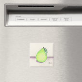 FRUITY PEAR magneet (vierkant) (Insitu (Vaatwasser))