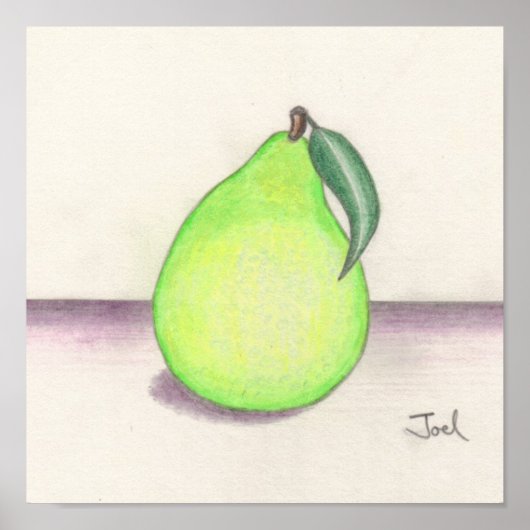 FRUITY PEAR-print (11 x 11 inch) Poster (Voorkant)