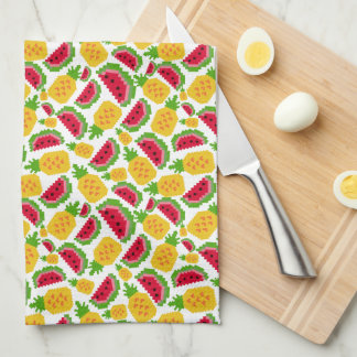 Fruity Pixels 1980s Style Keuken Handdoek