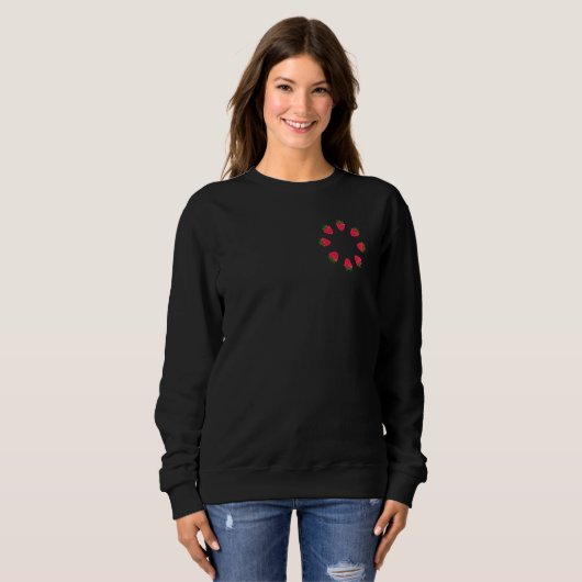 Fruity Raspberries Geometric Circle Motif Trui (Voorkant volledig)