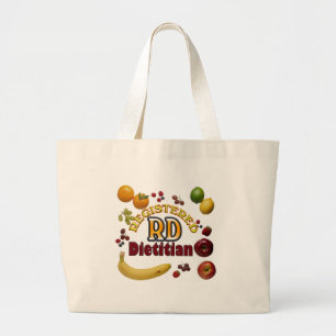 FRUITY RD - GEREGISTREERD DIETITISCH GROTE TOTE BAG