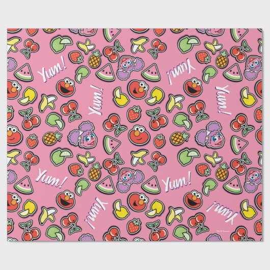 Fruity Sticker Elmo & Abby Cadabby Pattern Cadeaupapier (Vlak)