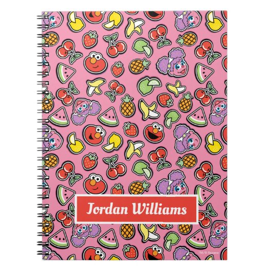 Fruity Sticker Elmo & Abby Cadabby Pattern Notitieboek (Voorkant)