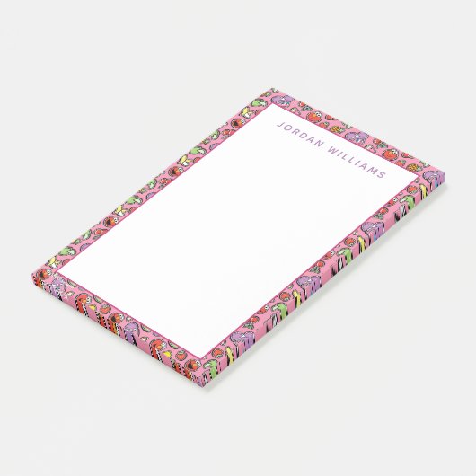 Fruity Sticker Elmo & Abby Cadabby Pattern Post-it® Notes (Schuin)