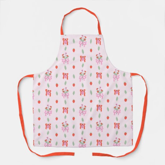 Fruity Strawberry Bow Pattern Schort (Voorkant)