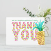 Fruity Tropical BEDANK JOU Watermelonanas Bedankkaart (Staand voorkant)