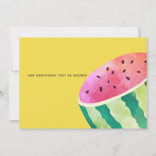 Fruity Tropical BEDANK JOU Watermelonanas Bedankkaart (Achterkant)