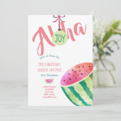 Fruity Tropical Kerst in de zon uitnodigingen (Staand voorkant)