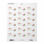 Fruity Tropical Return Address Labels Watermelon (Full Sheet)