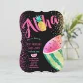 Fruity Tropical Sweet 16 nodigt Melon ALOHA uit Kaart (Staand voorkant)