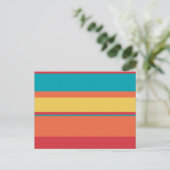 Fruity Tropical Tonal Stripes Briefkaart (Staand voorkant)