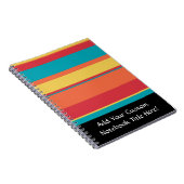 Fruity Tropical Tonal Stripes Notitieboek (Rechterzijde)