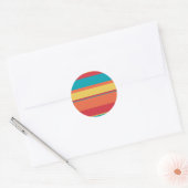 Fruity Tropical Tonal Stripes Ronde Sticker (Envelop)