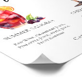 Fruity Wedding Signature Cocktails Menu Poster (Hoek)