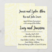 Fruity yellow citrus formal wedding invitation (Devant / Derrière)