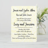 Fruity yellow citrus formal wedding invitation (Debout devant)