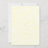 Fruity yellow citrus formal wedding invitation (Dos)