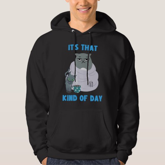 Frumpy Cat with Not So Cute Kitten It's That Kind  Hoodie (Voorkant)