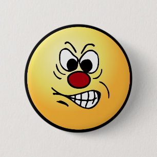Frustrated Face Grumpey Ronde Button 5,7 Cm