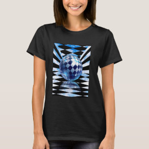 Frutiger Aero Aesthetic Tech Checkered Room Orb SK T-shirt