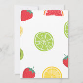 Frutti à deux tti Invitation de fête d'anniversair (Dos)