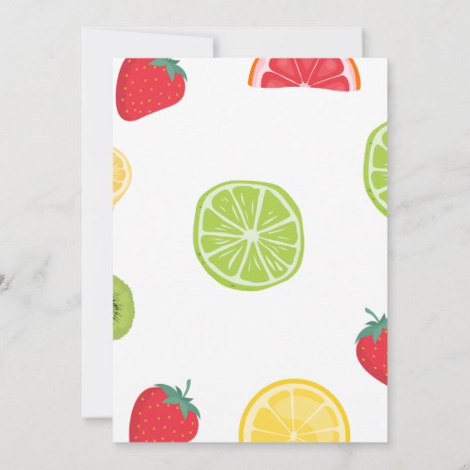 Frutti à deux tti Invitation de fête d'anniversair (Dos)
