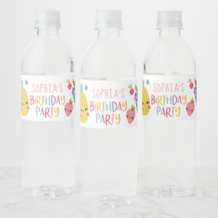 Frutti Birthday Party Waterfles Etiket