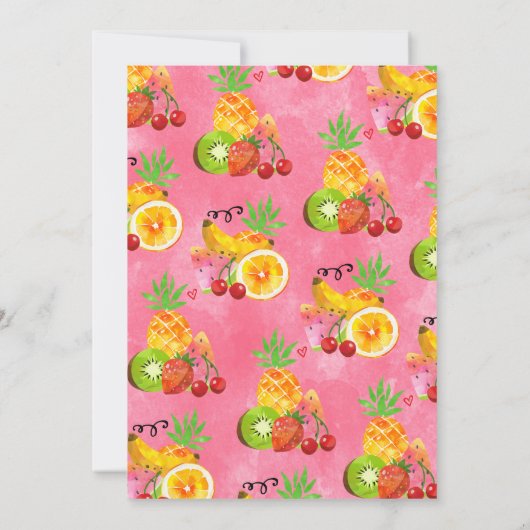Frutti couleur deux tti 2e Invitation anniversaire (Dos)