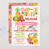 Frutti couleur deux tti 2e Invitation anniversaire (Devant / Derrière)