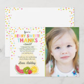 Frutti Frutti fête Frutti Carte de remerciements d (Devant / Derrière)