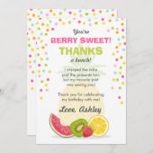 Frutti Frutti fête Frutti Carte de remerciements d (Devant / Derrière)