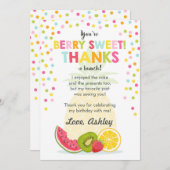 Frutti Frutti fête Frutti Carte de remerciements d (Devant / Derrière)