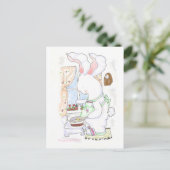 Fry Bunny briefkaart - (Staand voorkant)