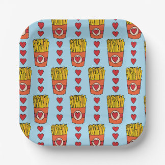 Fry Day I'm in Love | Punny Cartoon French Fries S Papieren Bordje