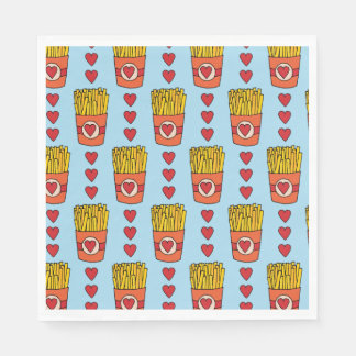Fry Day I'm in Love | Punny Cartoon French Fries S Servet
