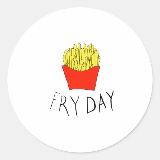 Fry day ronde sticker (Voorkant)